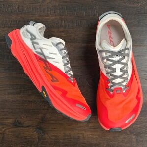 ALTRA Mont Blanc Carbo Mens 10 White/Coral Trail Running Shoes ZeroDrop Hiking